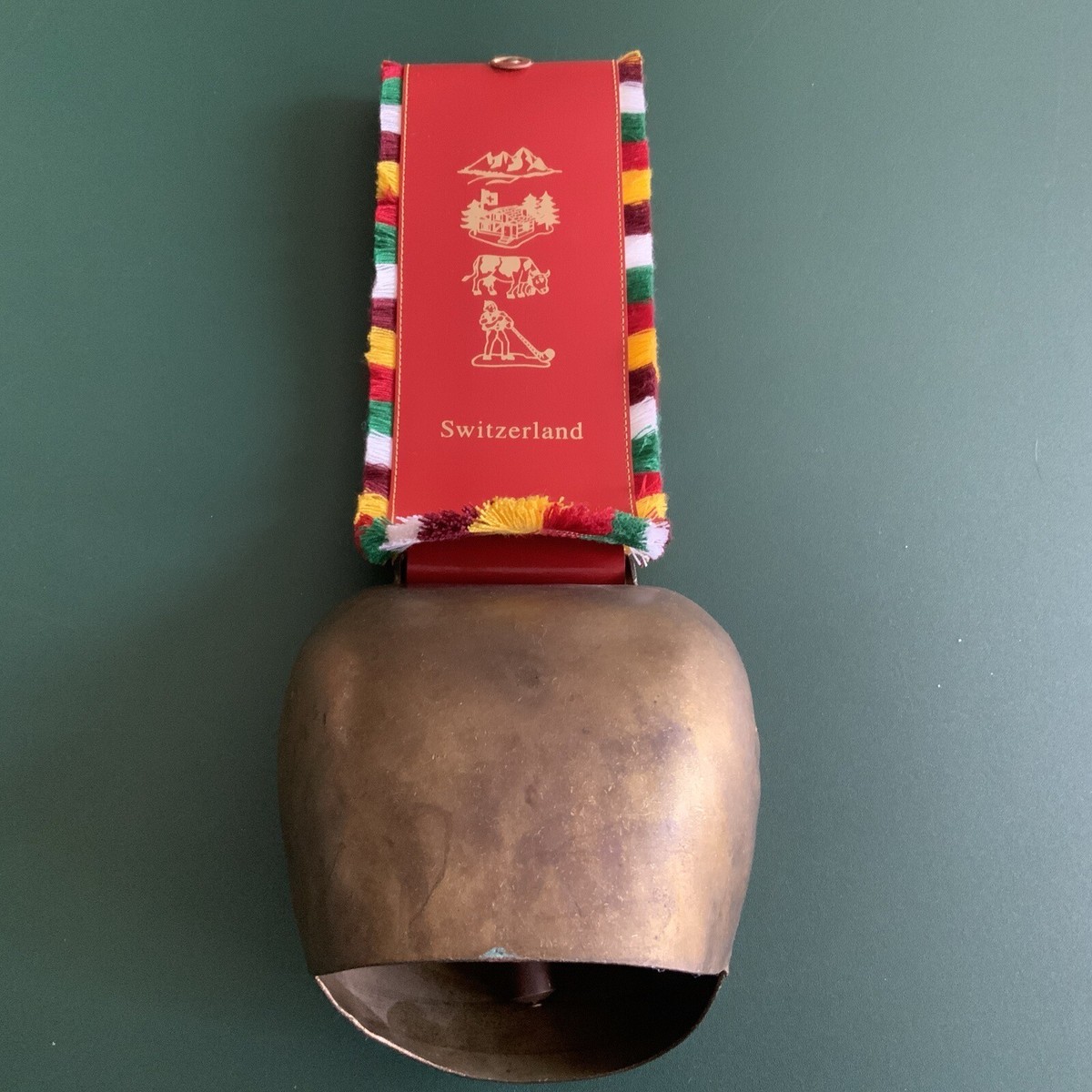 Extra Large Hand Painted Switzerland Cow Bell | eBay