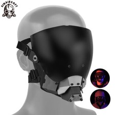 Media máscara facial táctica Airsoft proteger Halloween accesorios para disfraces con lente oscura EE. UU.