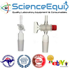  Flow Control Adapter Straight Glass Stopcock Cone 24/29 BOROSILICATE GLASS