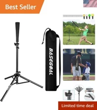 Portable Baseball Tee & Tripod Stand - Height Adjustable for Batting Practice
