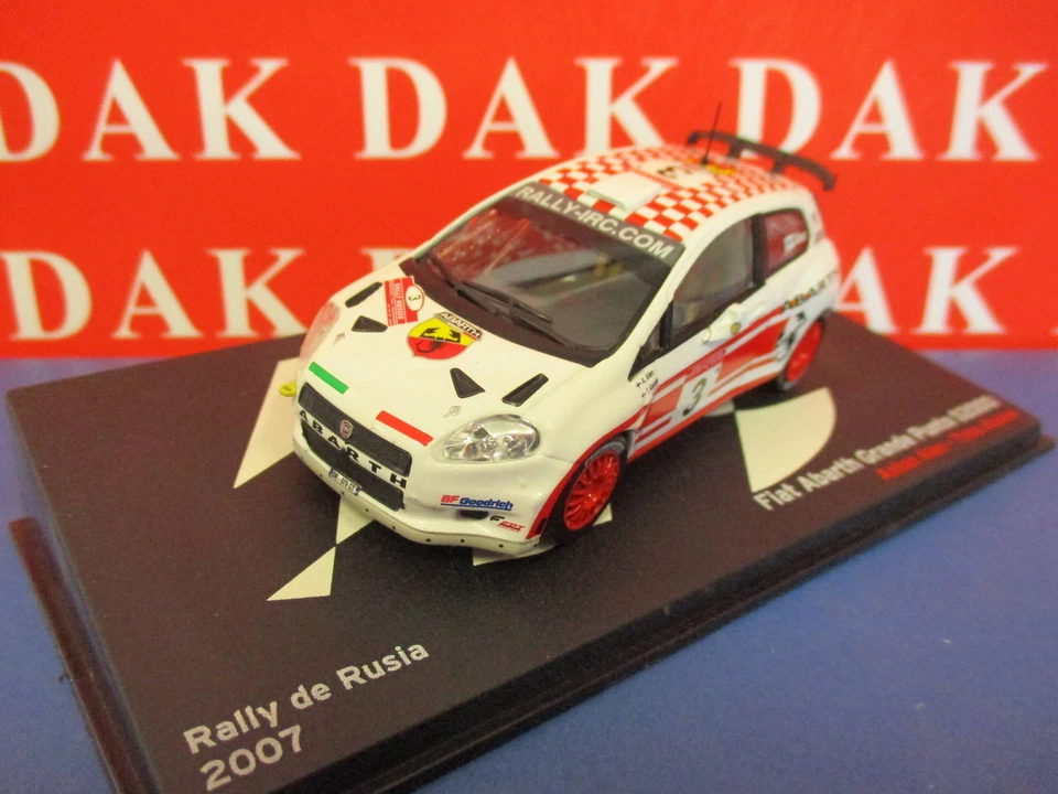 Die cast 1/43 Modellino Auto Fiat Abarth Grande Punto S2000 Rally Russia 2007 - Immagine 2 di 4
