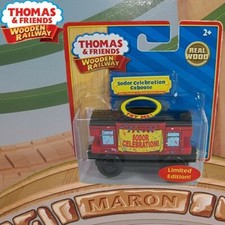 THOMAS WOODEN RAILWAY MUSICAL CABOOSE SODOR CELEBRATION NEW