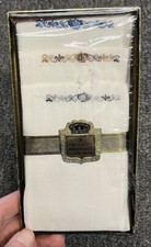 Vintage Men  s Handkerchiefs Finest Quality Continental Fold Embroidered Box Of 3