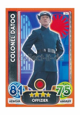 Force Attax Movie 4 EXTRA -34 - Colonel Datoo - Erste Ordnung