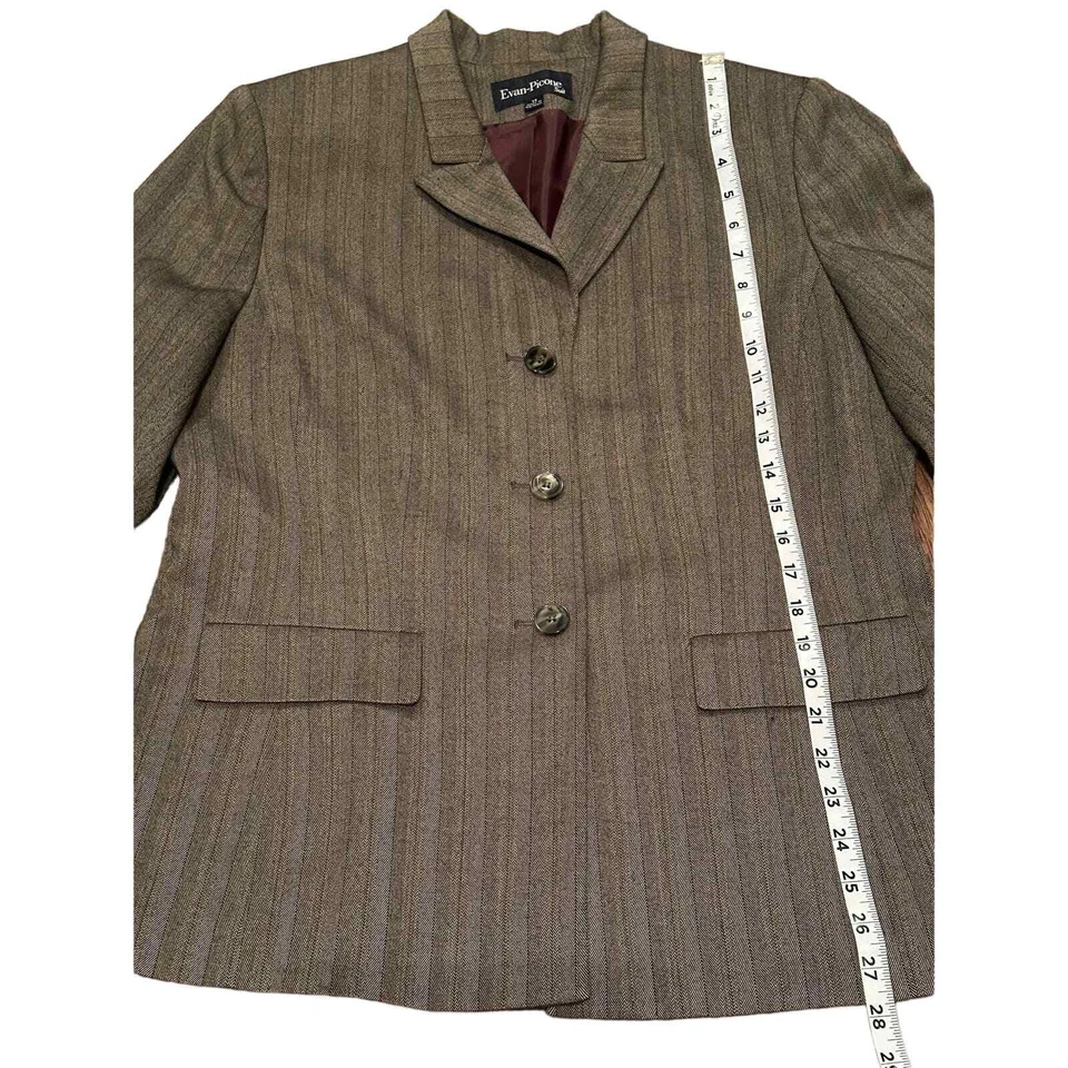 Blazer y pantalón a rayas Evan-Picone talla 14 Foto 2 de 4