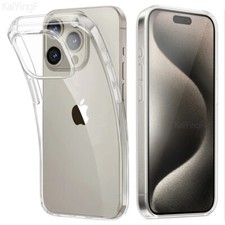 For iPhone 16 15 14 13 12 Pro Max Plus Case Shockproof Luxury Transparent Cover