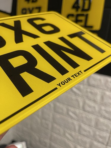 8X6 Reflective Track Day Plate Motorbike Show Number Plate With Slogan - Picture 4 of 5