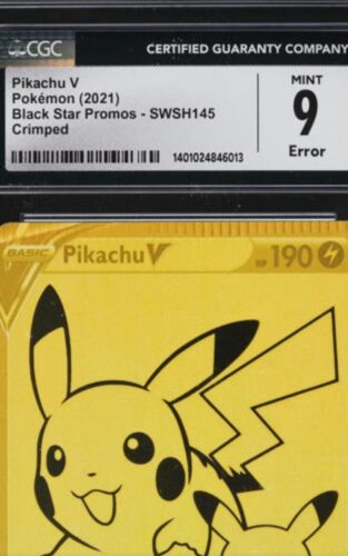Pokemon Pikachu V 145 gequetschte Fehlerkarte 2020 FEIERLICHKEITEN 25. Jahrestag CGC  - Bild 1 von 3