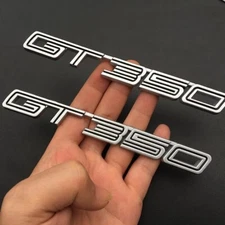 Chrome 3D Metal GT350 Badge Decals Car Rear Trunk Lid Modified Sticker Emblem