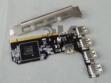 1PC High Speed 480Mbps 5 Port USB 2.0 PCI Hub Card Controller Adaptor Module