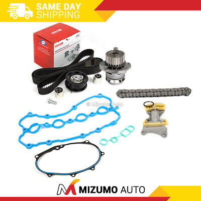 Timing Belt Kit Water Pump Gasket Timing Chain Tensioner Fit 05-14 Audi VW 2.0