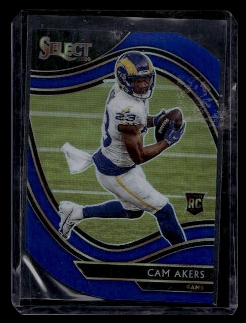 2020 Select #355 Cam Akers Rookie Rams Blue Prizm Die Cut