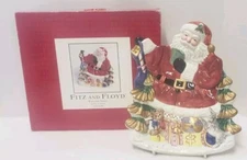 FITZ AND FLOYD Toyland Santa CANAPE PLATE 10" x  8"  NEW IN BOX
