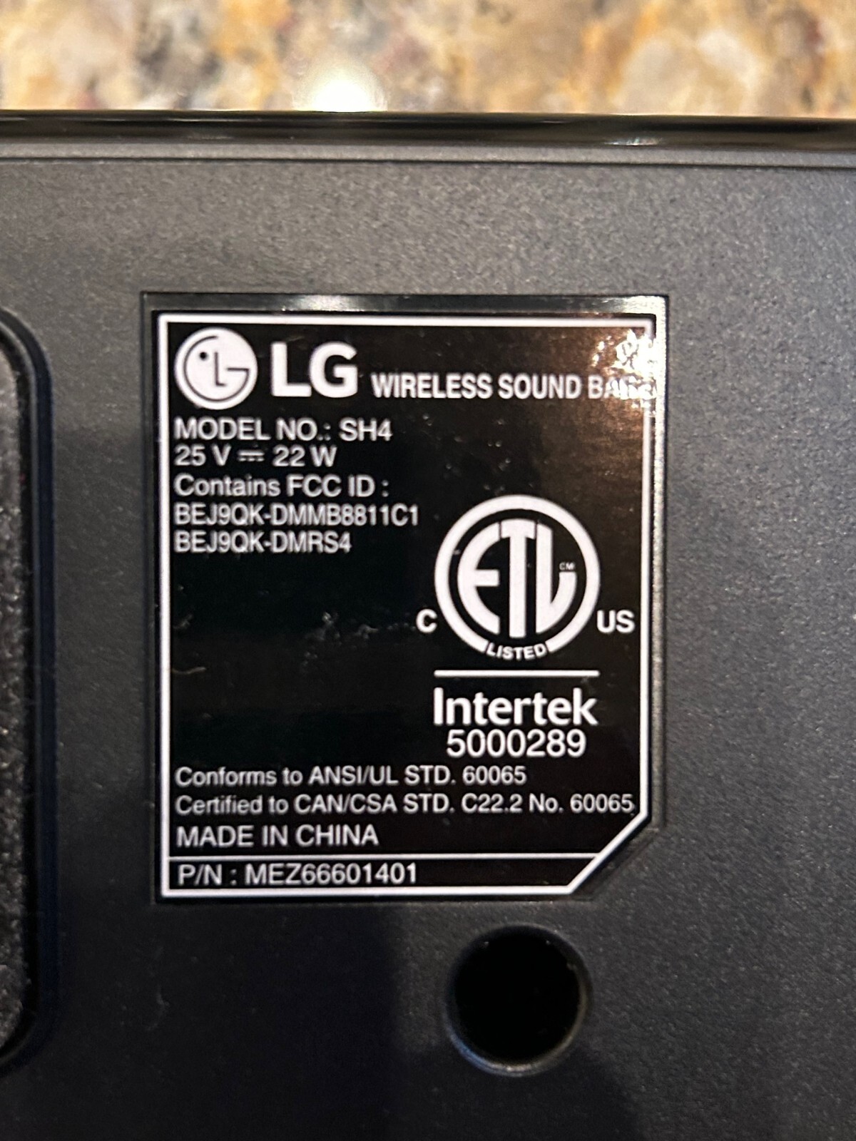 LG Soundbar & Sub Model SH4 Speaker & SPH5BW Wireless subwoofer eBay