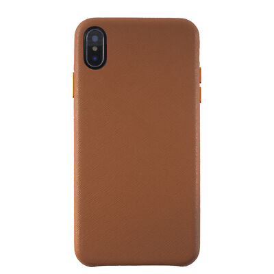 KMP Vegane Leder Schutzhülle für iPhone XS, X Meerkat Brown
