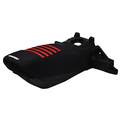 2023-2024 Skidoo MXZ 200 Snowmobile Seat Cover ALL BLACK W/ RED ribs #423
