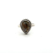 Sterling Silver Labradorite Ring Size 7.5 -Stone 9 x12mm