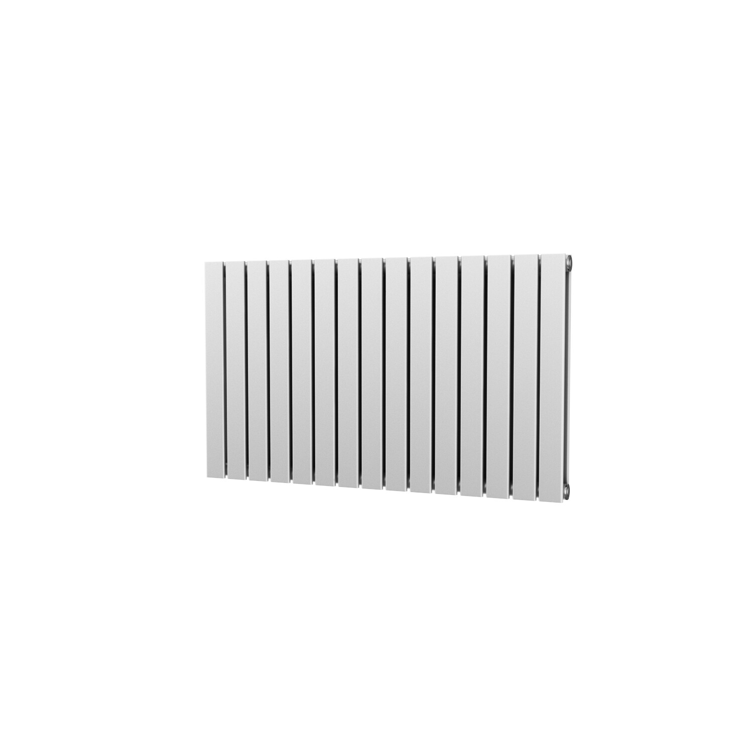UK Radiators White Horizontal Flat Tube Heater Designer Double Panel 600x1020mm