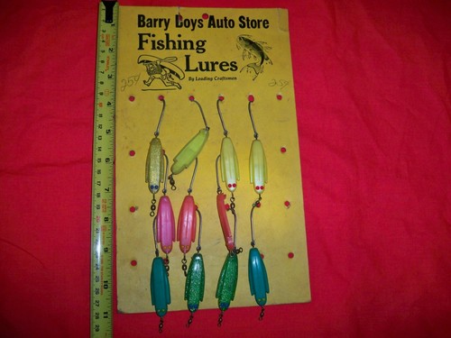 VINTAGE LURE DISPLAY - VINTAGE FISHING LURE - LURE DEALER DISPLAY CARD !!! - Picture 4 of 7