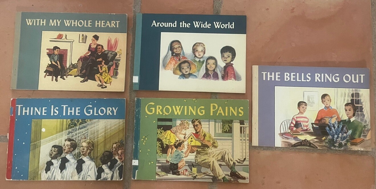 Lot of 5 Vintage Christian Faith Story Childrens Books Westminster Press, Ex-lib