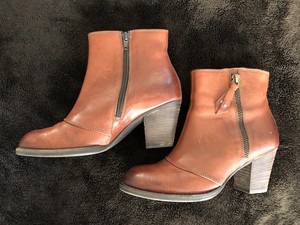 paul green ankle boots cognac