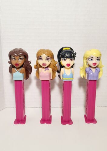 Complete Set of 4 RETIRED 2005 Bratz PEZ Dispensers - Cloe, Jade, Yasmine, Sasha