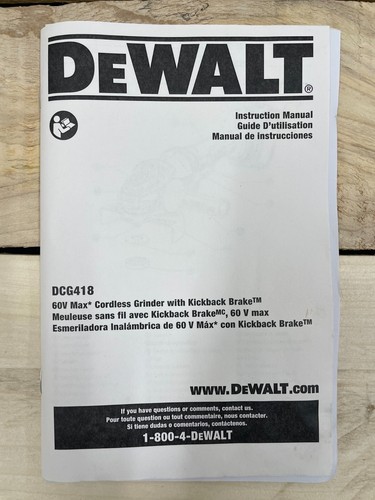 DeWalt DCG418X2 Flexvolt 60V Max 4-1/2 - 6" Angle Grinder Kit + 2x 9Ah Batteries - Picture 14 of 14