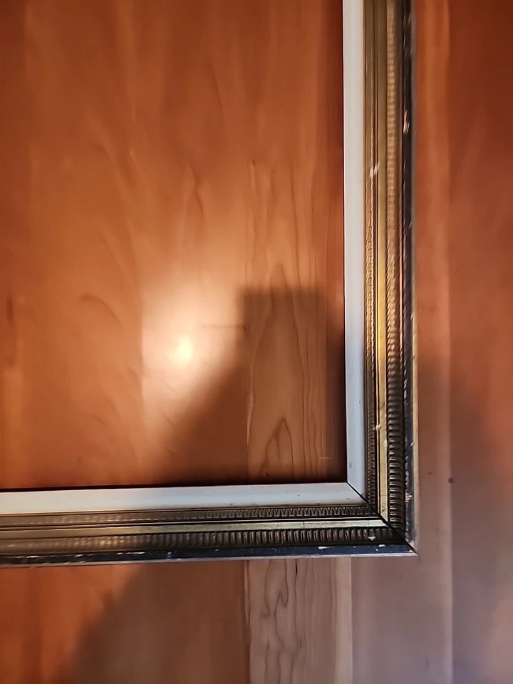 Large Antique Painting Frame Gold Fluted AMERICAN 36 X 48 Opening - Image 4 of 4