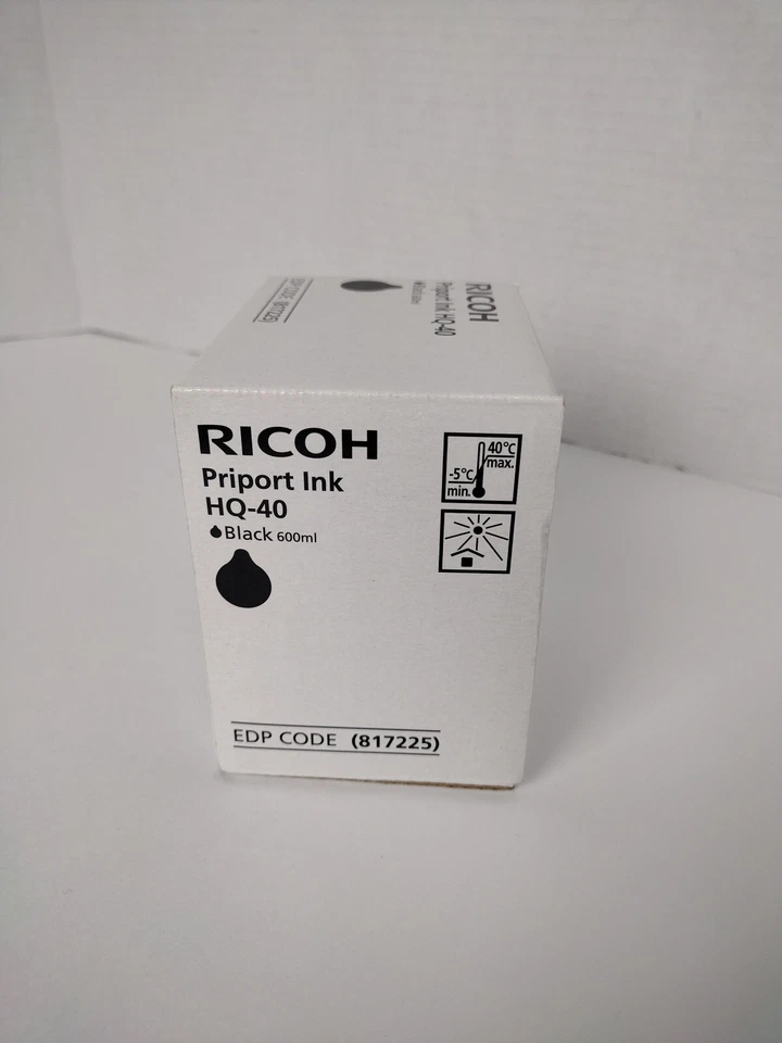 NUEVA tinta genuina Ricoh HQ-40 Priport negra 600 ml código EDP (817225) HQ40 Foto 4 de 4