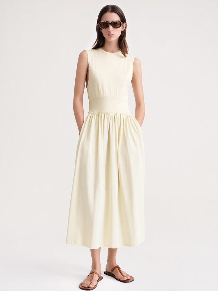 zara black green dress Slouch Waist Wool Dress | TOTÉME main image 0
