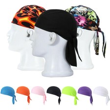 Quick Dry Do Rag Skull Cap Head Wrap Motorcycle Biker Doo Du Dew Bandana Hat