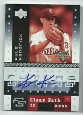 2007 UD Future Stars Kyle Kendrick Phillies Rookie Autograph RC Auto Clear Path