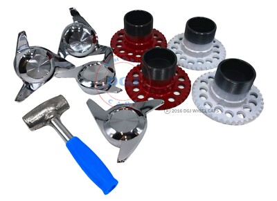 5 Lug Universal Wire Wheel Adapters, Lead Hammer and 3 Bar Cut Knock-Offs (M)