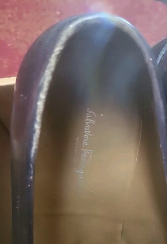 Salvatore Ferragamo Men’s Black Penny Leather Loafers Size 13 1D Pre-Owned - Picture 3 of 9