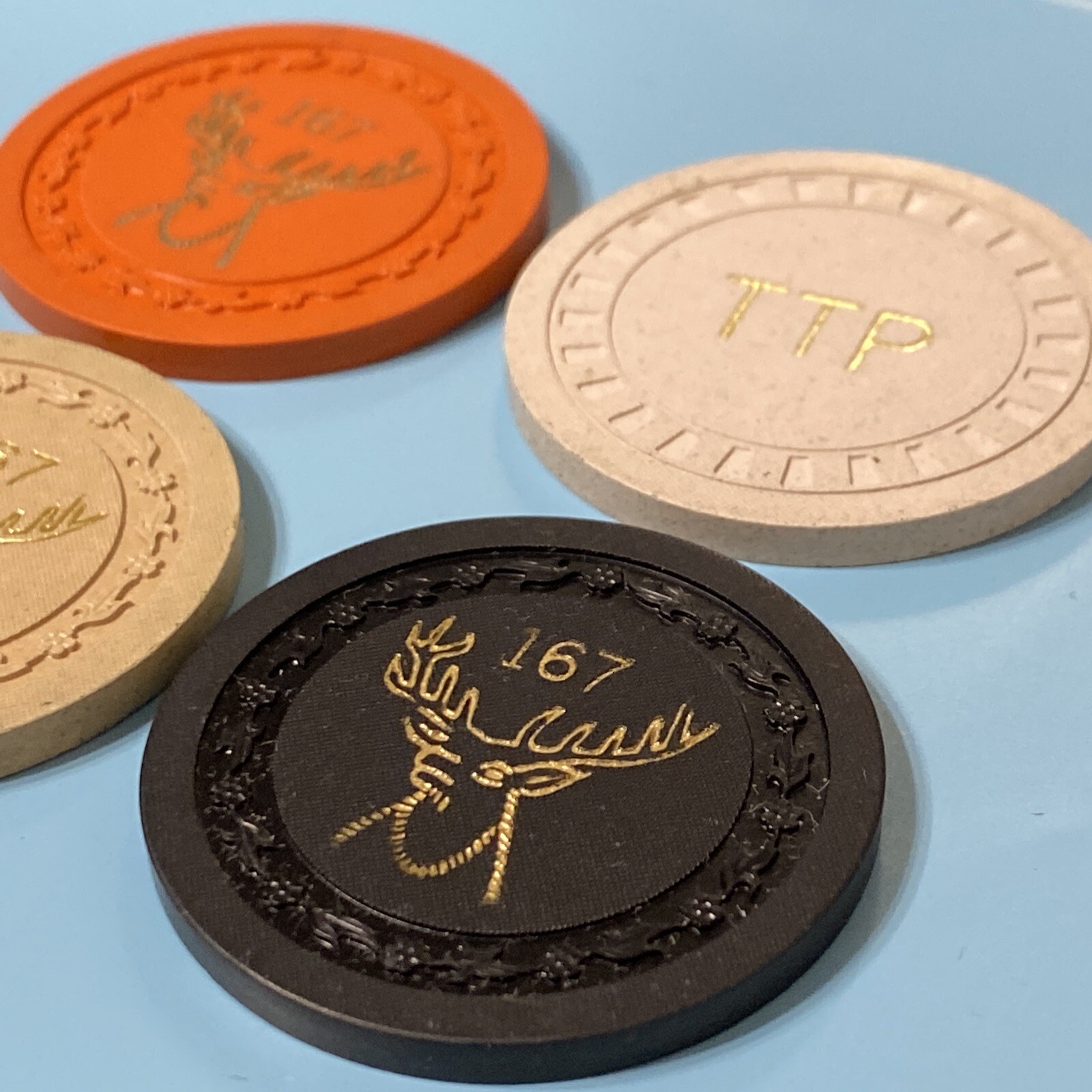 Set of 4 Vintage Elks Lodge BPOE 167 Selma, Alabama 1980s Clay