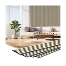 Wood Panels for Wall, 4-Pack 94.48" x7.87" 3D Wood Slat Wall Panel, Acoustic ...