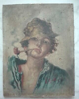 ANTICO DIPINTO SCUGNIZZO NAPOLETANO OLIO SU CARTONCINO(PETROCELLI)( PERIODO  800) | eBay