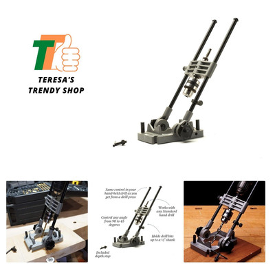 Kings County Tool Portable Drill Guide Jig | Convert Hand Drill to Drill Pres...