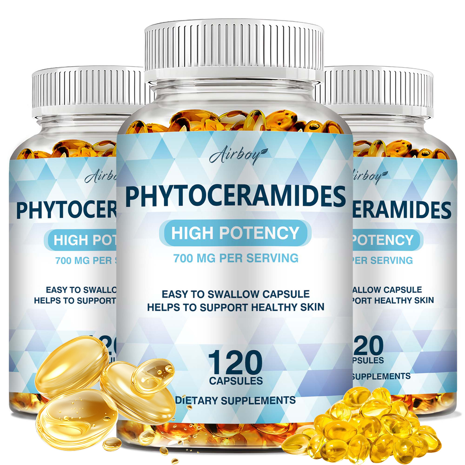 Phytoceramides Capsules - Anti-Aging and Wrinkle Remover, Support Hydrate Skin