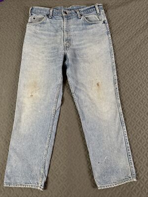 VTG Levis Two Horse Brand Jeans Mens Blue Denim Leather Tab 80's