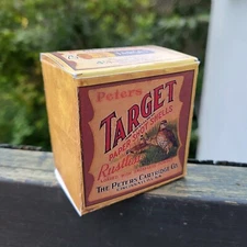 Vintage Peters Target Paper Shot Shells 10 ga. Empty Box  - REPRODUCTION