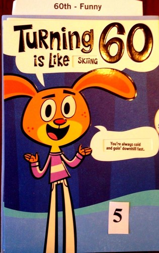 FUNNY 60th BIRTHDAY Card HUMOR, Age 60 Birthday cards by HALLMARK 5 choices 60-1 - Picture 5 of 16