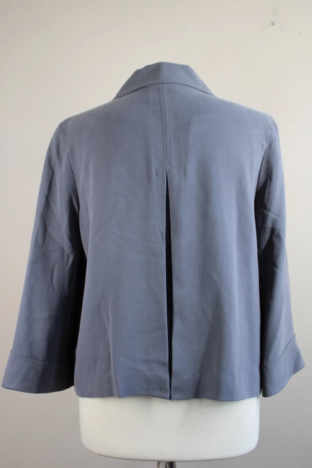 Chaqueta Blazer Manga 3/4 Doble Pecho Gris 100% Seda Spiegel 12 NUEVA SIN ETIQUETAS Foto 4 de 4