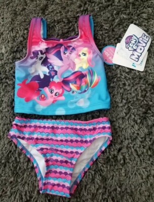 Toddler Girl 2t My Little Pony The Movie Tankini Rarity Pinkie Pie Swimsuit New Ebay
