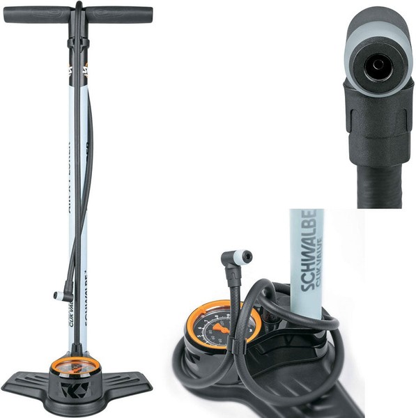 Sks - Standpumpe AIR-X-PLORER Clik Valve 10.0, Av/Sv/Dv - Schwarz/Sky Blue-image