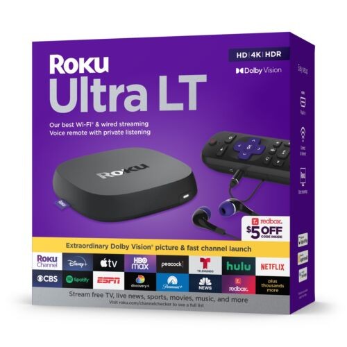 Roku Ultra LT 4K Streaming Device Black 4801RW 12