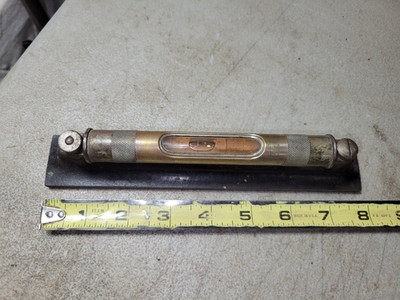 vtg Edward Preston & sons  Birmingham 8'' machinist level w/vial cover user tool