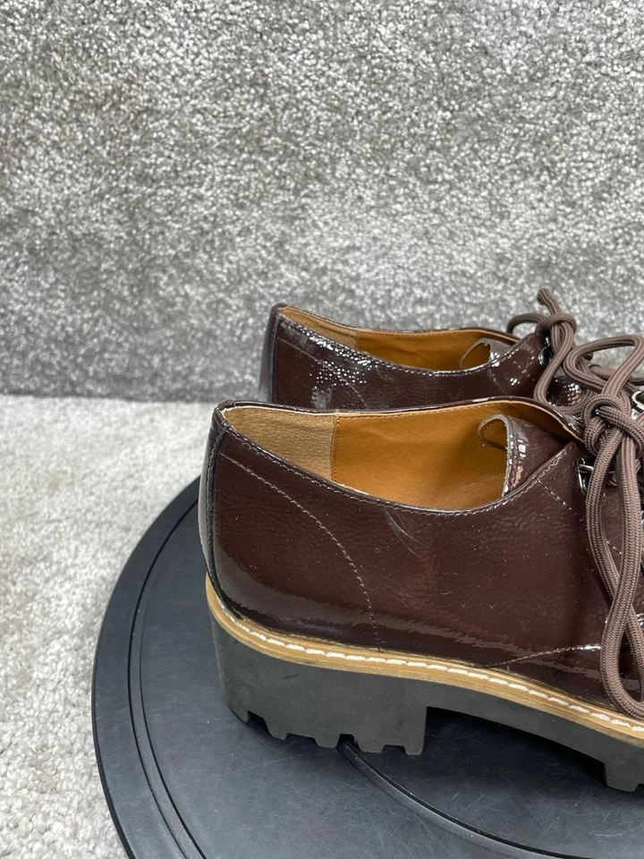 Vestido Oxford Donald Pliner Feminino Tamanho 9 M Evans Couro Marrom com Cadarço - Imagem 3 de 4