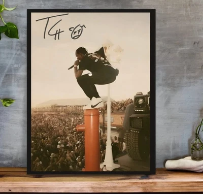 Travis Scott Poster, Signed Poster, Travis Scott Wall Art, Music Poster