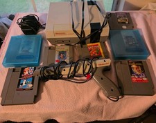 Original Nintendo NES Console Bundle - w/ Cords, Zapper - CONTRA, & Castlevania 
